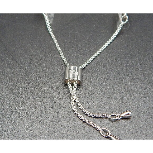 Touchstone Crystal Out and About Adjustable Silver Three Row Bracelet - Picture 3 of 5